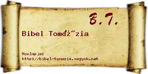 Bibel Tomázia névjegykártya